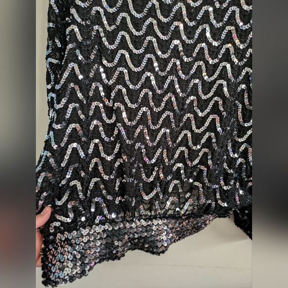 Jeanette Kastenberg St Martin Sequin Silk Top Vintage - Picture 3 of 5